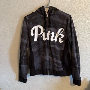 Pink, Victoria’s Secret, Gray Camo Jacket